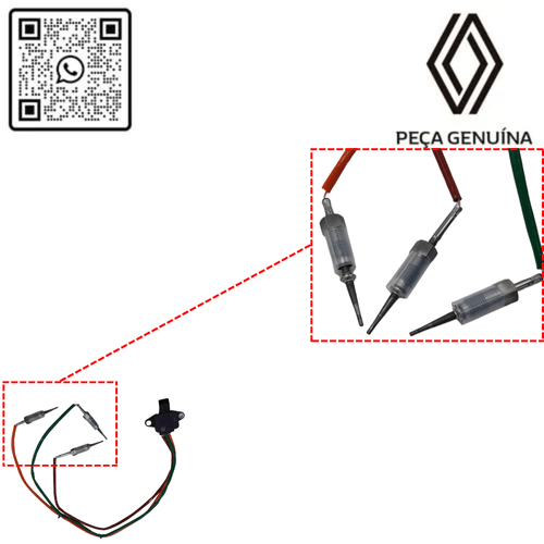 RN 82861R 226582861R SENSOR DE TEMP. DO ESCAP. MASTER 2.3 16V M9T 22... 2